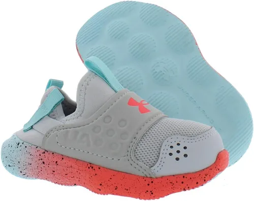 Vista 2 de Under Armour Runplay Fade para bebé niña (niña), GrisNaranja
