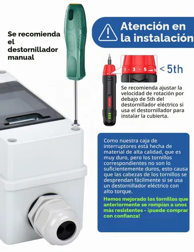 Vista 9 de DIHOOL Disyuntor miniatura de CA CC con caja DIN IP65, 15 amperios de doble polo 12V-400V, no polarizado, interruptor de desconexión del panel