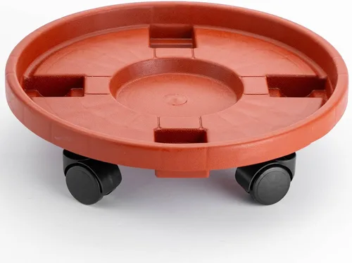 Vista 8 de Doseno Organizador para plantas con ruedas, paquete de 2 soportes para Gris