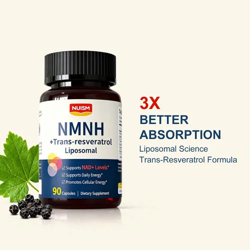 Vista 5 de Suplemento NMNH NAD+, liposomal 600 mg NMN NAD+ y complejo de resveratrol para energía celular, envejecimiento saludable y apoyo metabólico, 90