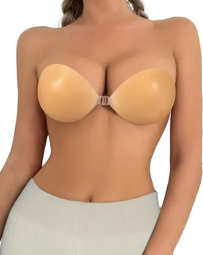 Vista 4 de Sticky Bra Push Up, Adhesive Bras,Backless Silicone Bra for Women with Nipple Covers