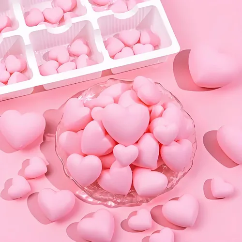 Vista 5 de Moldes para fondant en forma de corazón, moldes de silicona de chocolate para decoración de pasteles, tapas de cupcakes, herramientas de horneado