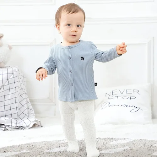 Vista 4 de American Trends Medias de bebé para niñas, leggings de algodón de punto trenzado, medias suaves sin costuras para recién nacidos, medias para bebés