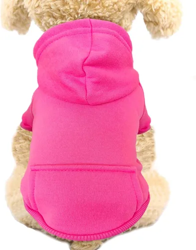 Vista 7 de Jecikelon Sudadera con capucha para perro de invierno con bolsillos, ropa cálida para perros pequeños, abrigo de Chihuahua, ropa de cachorro y gato