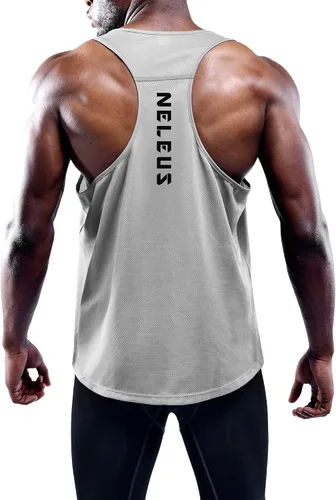 Vista 4 de NELEUS - Camiseta sin mangas para correr para hombre, para gimnasio, atlética