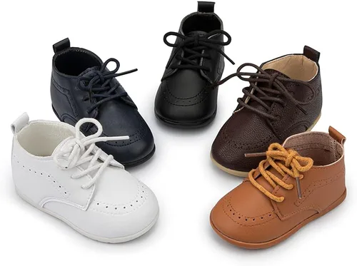 Vista 2 de Miamooi Mocasines clásicos de piel sintética para bebés y niñas zapatos de vestir de boda para niños pequeños Brogue formal plano perezoso Oxford