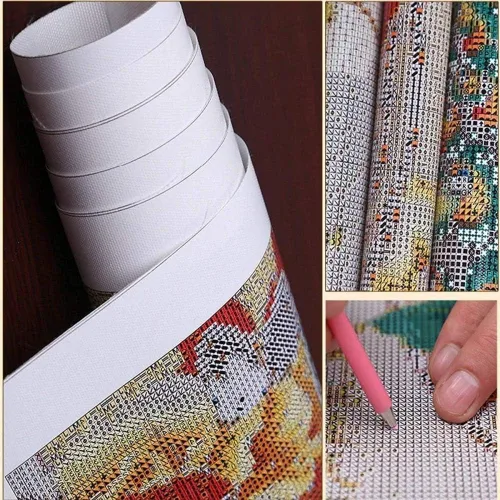 Vista 3 de Taladro completo 5D para mujer africana nativa americana, jirafa, puesta de sol, paisaje, cuadrado, diamante por números, kits para adultos