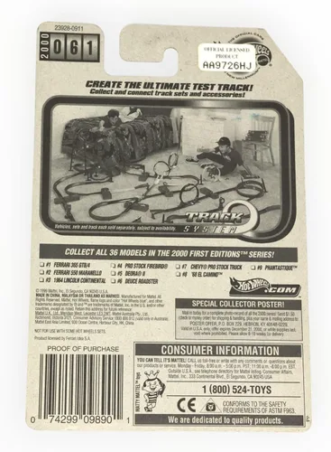 Vista 2 de Mattel Hot Wheels 2000 First Editions 1:64 Escala 1:64 Red Ferrari 365 GTB/4 Die Cast Car #001