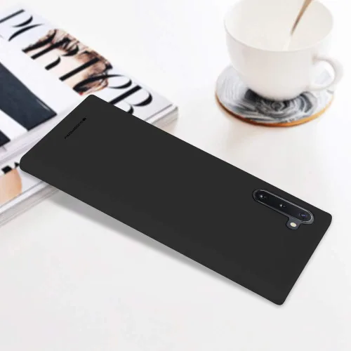 Vista 7 de GOOSPERY Soft Feeling Jelly para Samsung Galaxy Note 10 Case (2019) Cubierta de parachoques delgada sedosa (negro)