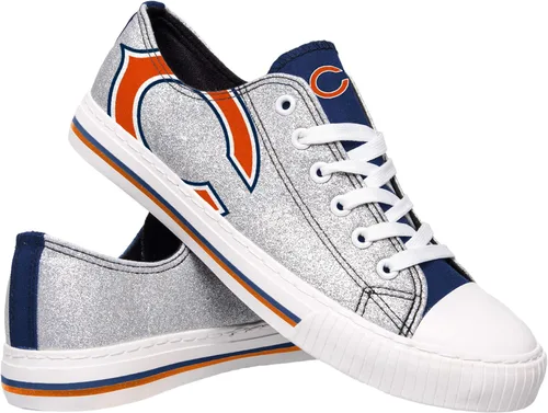 Vista 12 de FOCO Womens NFL Team Logo Ladies Fashion Glitter Low Top Canvas Sneakers Shoes