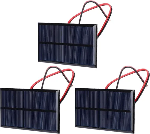 Vista 9 de 3 unids mini panel solar DC 6V polisilicio módulo cargador solar DIY sistema kits con cable de 11.8 in