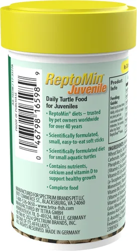Vista 7 de Tetra ReptoMin Baby - Palitos flotantes para alimentos de 0.92 onzas, para tortugas acuáticas pequeñas, tritones y ranas (paquete de 36)
