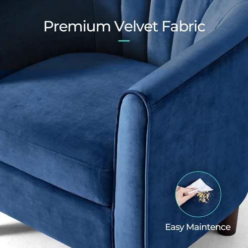 Vista 3 de LINSY Silla decorativa con otomana, moderna silla de barril pequeña, silla de lectura con reposapiés, cómoda silla con brazos redondos para sala