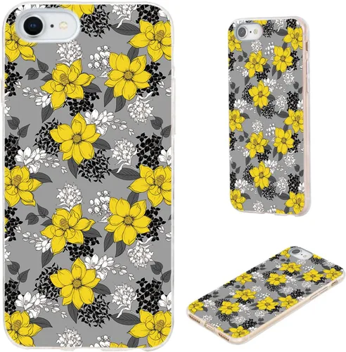Vista 27 de Funda protectora completa delgada y suave de TPU transparente para iPhone SE 2022/2020, iPhone 8/7/6S/6 - Diseño de música divertida guitarra