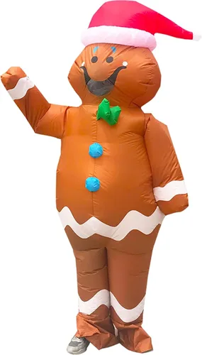 Vista 5 de ZISUEX Disfraz inflable de Navidad para disfraz de Navidad, disfraz de Navidad