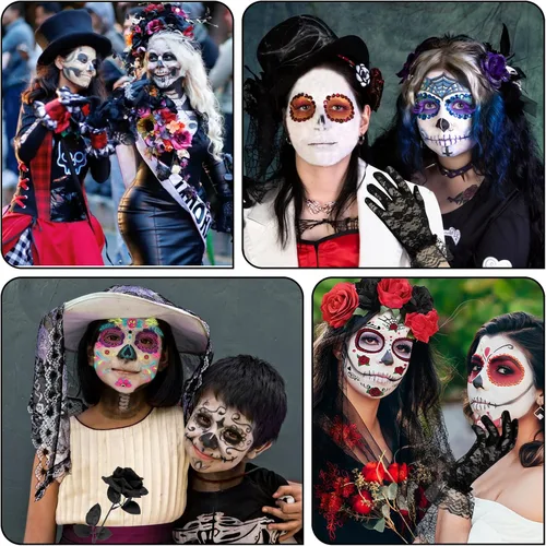 Vista 7 de SelfTek Halloween Day of the Dead Costumes