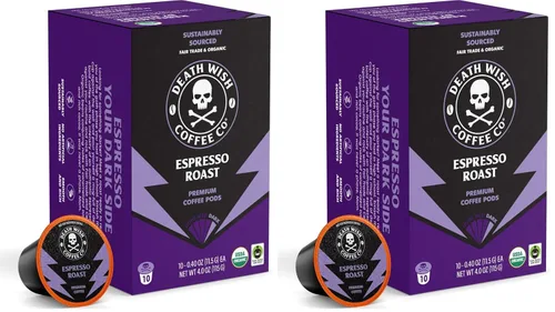 Vista 15 de Death Wish Coffee Cápsulas de tostado medio de una sola porción – El café más fuerte del mundo – Mezcla más ligera de granos arábica audaz y Robusta