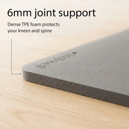 Vista 2 de Lindywell Pilates Yoga Workout Mat Non Slip 6mm, 8mm, 10mm Thick - 6ft x 26in