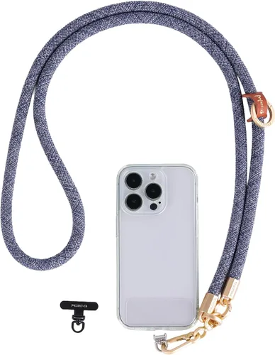 Vista 8 de Cordón para teléfono celular ×1, Pestaña de sujeción ×2, Correa de teléfono ajustable universal, Cruzada, Cordón para el cuello, Correa de cuerda
