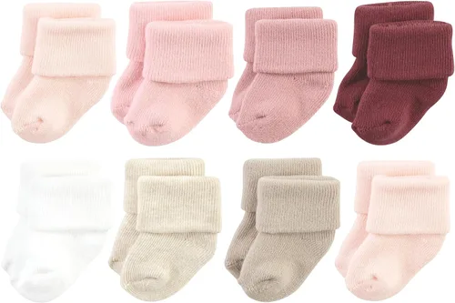 Vista 90 de Hudson Baby - Calcetines de algodón para bebés recién nacidos y Terry para niñas bebés