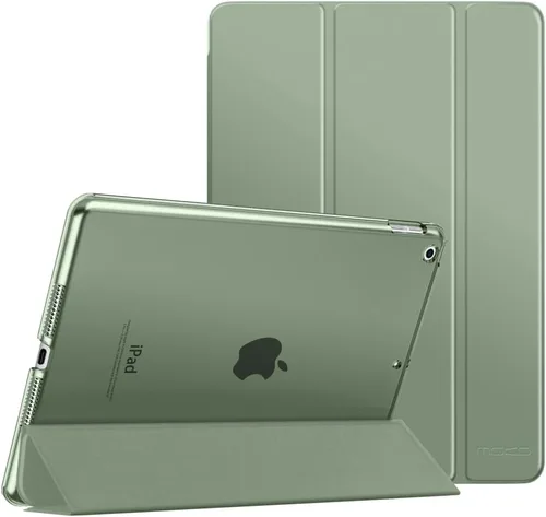 Vista 38 de MoKo - Funda compatible con iPad 2019, fina, ligera, inteligente, carcasa, cubierta de soporte con protector trasero traslúcido esmerilado 1-Oro Rosa