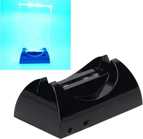 Vista 7 de Base de soporte de luz LED, base de pantalla de luces LED rectangulares, 4 cuentas de lámpara LED para pantalla de cristal, pedestal de arte