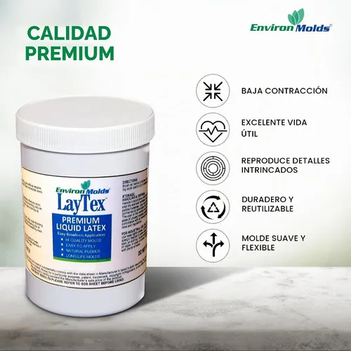 Vista 3 de EnvironMolds LayTex - Molde de látex líquido para fabricar, 1 galón