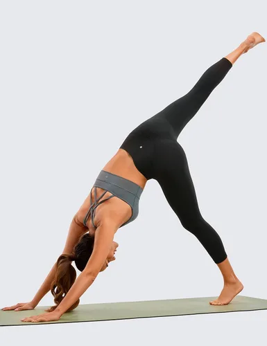 Vista 3 de CRZ YOGA Leggings capri de entrenamiento para mujer de 17 pulgadas, 21 pulgadas, 23 pulgadas, pantalones de yoga de cintura alta con control