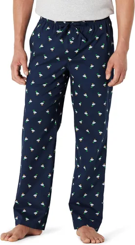 Vista 10 de Amazon Essentials Pantalón de pijama tejido de corte recto con bolsillos para hombre Tartán mezcla de óxido burdeos