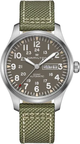 Vista 2 de Hamilton Khaki Field Reloj automático de esfera gris para hombre H70535081, Gris, Reloj automático