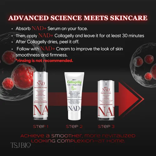 Vista 6 de NAD+ Brilliant Brightening Serum - Fórmula avanzada con NAD+ 50,000PPM, resveratrol, exosomas, glutatión y ácido tranexámico