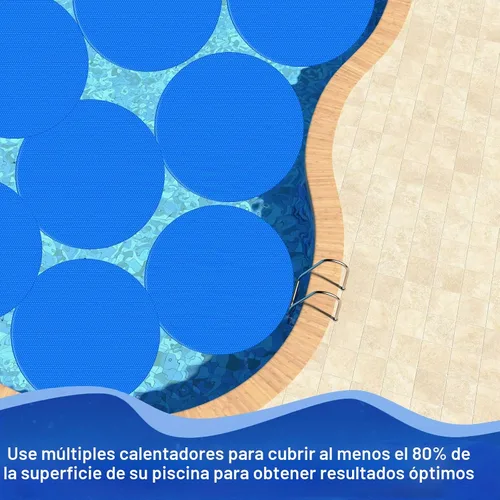 Vista 4 de Wesiti - Cubierta solar de piscina de 5 pies para calefacción de piscina, 3 piezas