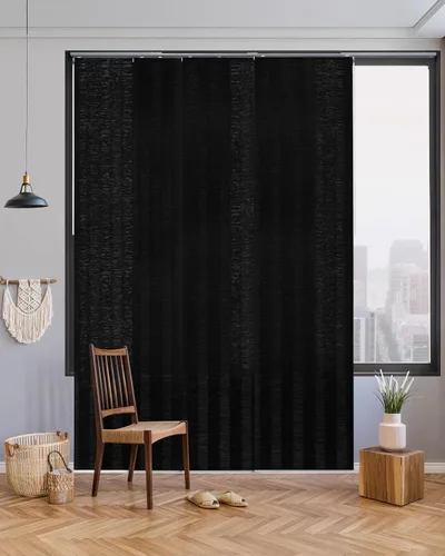 Vista 11 de GoDear Design panel ajustable de cortina deslizante para divisores de habitación colgantes 45.8"- 86" de ancho x 96" de alto, persianas verticales