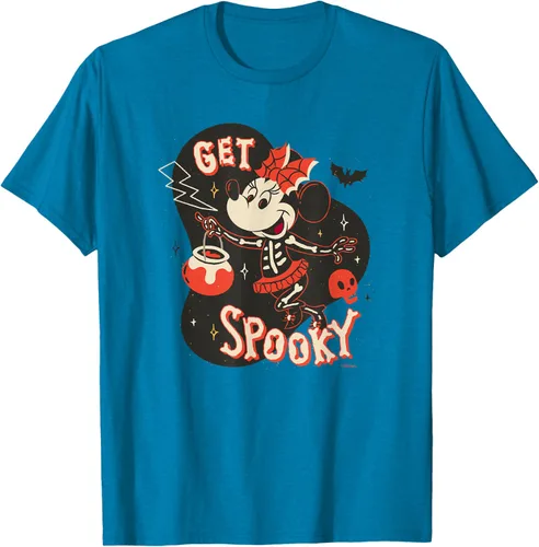 Vista 8 de Disney Disfraz de esqueleto de Minnie Mouse para Halloween, camiseta espeluznante Negro