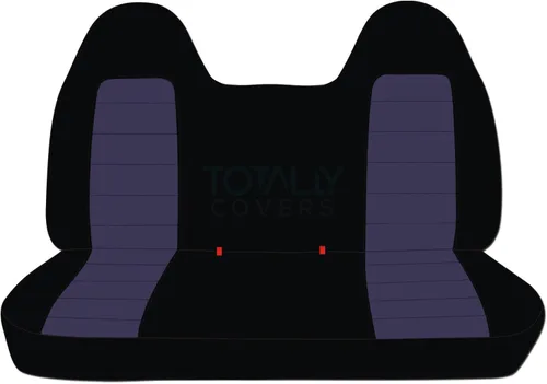 Vista 7 de Totally Covers Compatible con Ford F-150 F-250 F-350 1992-1998 Fundas de Asientos de Camión de Dos Tonos (Banco Sólido Delantero/Trasero) con/sin