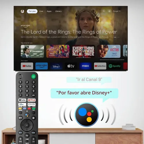Vista 4 de para reemplazo remoto de TV Sony, con control de voz Mando a distancia Bravia