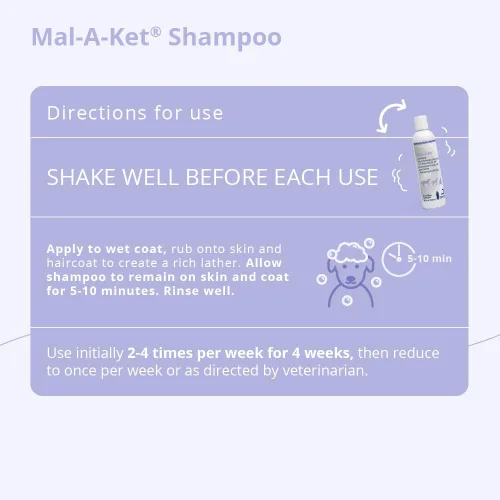 Vista 3 de Mal-A-Ket Champú para perros y gatos, 8 oz