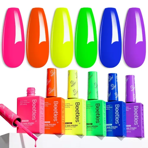 Vista 16 de Beetles - Kit de 23 esmaltes de uñas de gel con luz UV, kit de esmalte de gel de 12 colores 1-Elegancia acogedora