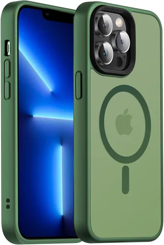 Vista 18 de Funda magnética fuerte para iPhone 13 Pro [protección de grado militar de 10 pies] compatible con MagSafe a prueba de golpes, funda delgada de 6.1
