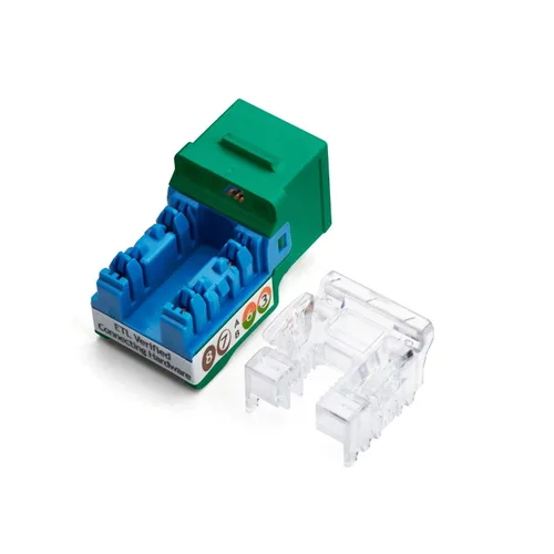 Vista 27 de TRUE CABLE Conector Keystone Cat5e, sin blindaje (UTP), perforado de 90 grados, PoE++ (4PPoE) 100W, certificación UL, verificado ETL, certificado