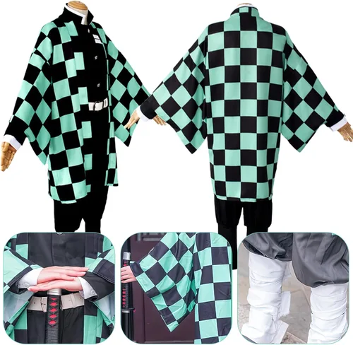 Vista 4 de Anime Cosplay Costume Kimono for Adult Robe Cosplay Dress Uniform Full Cosplay Set Halloween Christmas Cloak Outfit