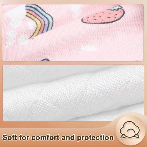 Vista 4 de MooMoo Baby Ropa interior de entrenamiento para niños y niñas, paquete de 8 pantalones absorbentes de entrenamiento para niñas 2T, Morado