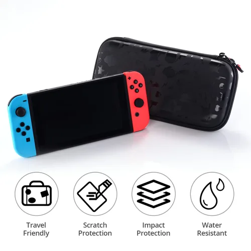Vista 6 de CampFENSE Carrying Case for SwitchSwitch OLED, Protective Hard Shell Travel Carry Case compatible with Console & Accessories, with 10 Game Card