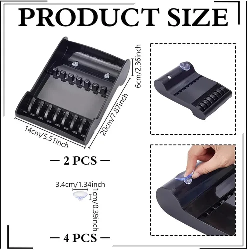 Vista 2 de AHANDMAKER 2 paquetes de estantes profesionales para peluqueros
