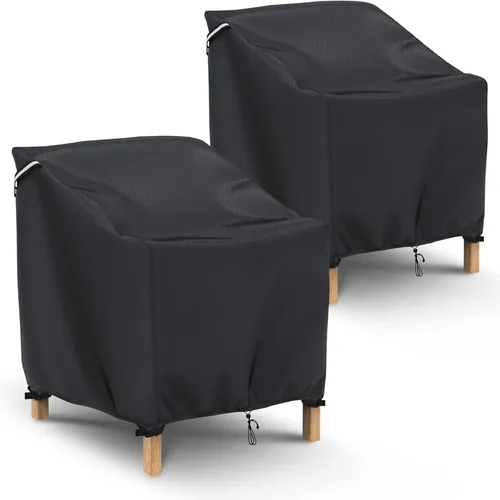 Vista 8 de Funda para mesa de patio, impermeable, rectangular, resistente 500D, protección para todo tipo de clima, para muebles de exterior, 90 pulgadas