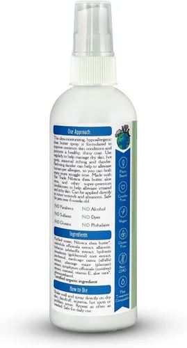 Vista 7 de earthbath Spray de manteca de karité, tratamiento de caspa de perro, a base de plantas, 8 onzas