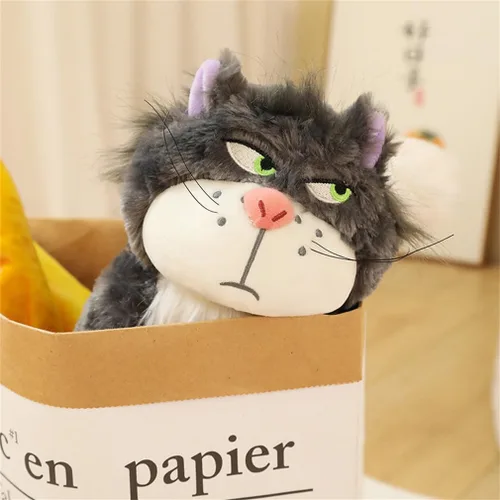 Vista 3 de EASELR Juguetes de Peluche de Gato Enojado de 12 Pulgadas, Lindo Gatito de Peluche Suave Kawaii Anime Gato Negro Malvado de Peluche para Cumpleaños