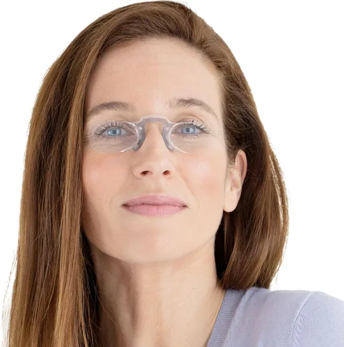 Vista 3 de NOOZ Armless Reading Glasses for Women & Men – Ultra-Lightweight 6g - Presbyopia Readers with Keychain Case - Rectangular