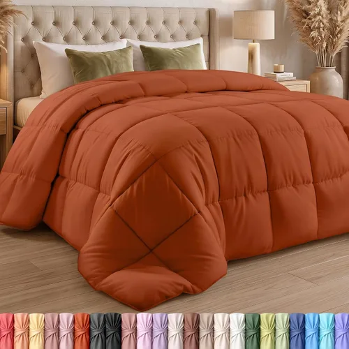Vista 24 de Utopia Bedding - Juego de edredones de plumón con inserción de edredón acolchado con esquinas y pestañas, edredones alternativos cosidos en caja