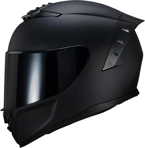 Vista 14 de Casco de motocicleta de cara completa, cascos para motocicleta de adultos, MG611, casco de motocicleta de carreras de calle con visera negra